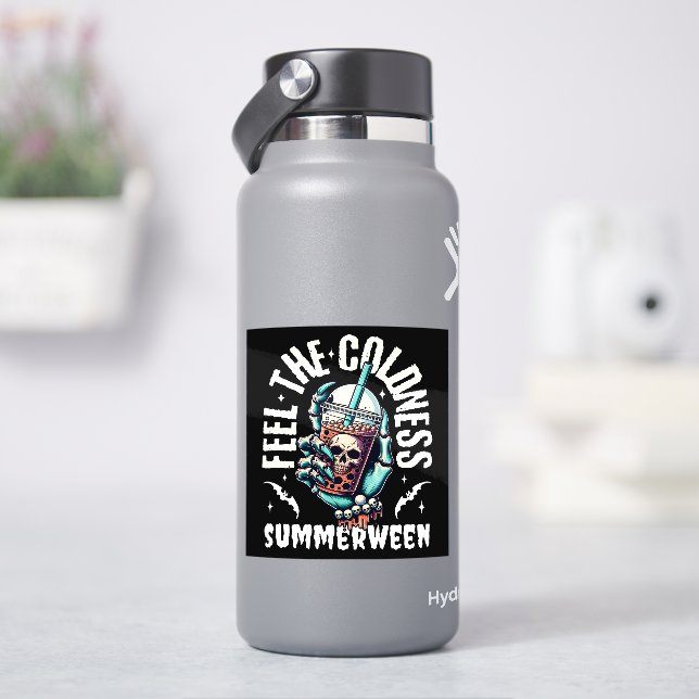 Feel the Coldness Summerween Skull Iced Bubble Tea (HydroFlask)