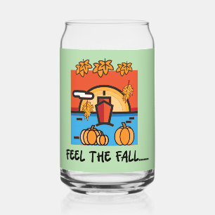Feel the fall autumn season colourful design can glass