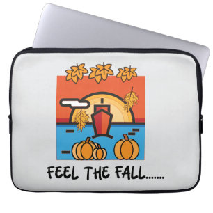 Feel the fall autumn season refreshing beauty laptop sleeve