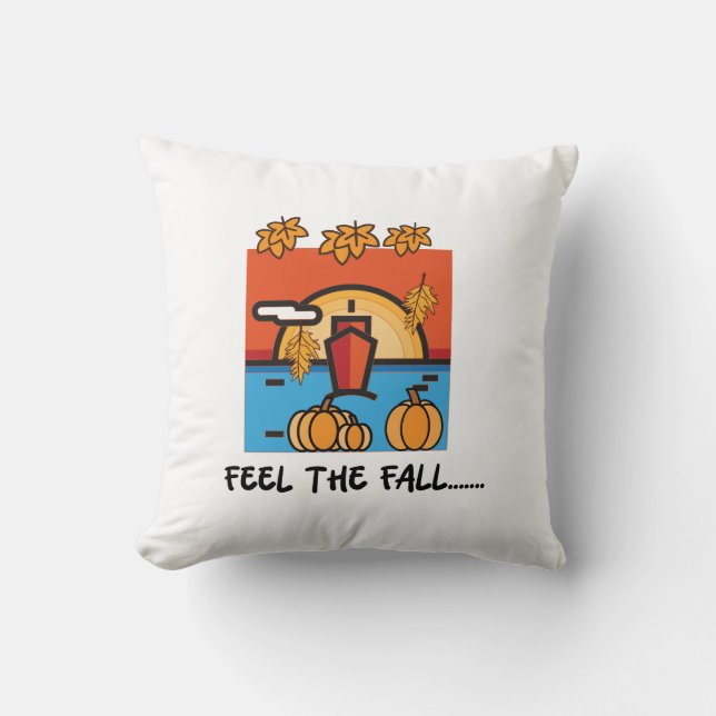 Feel the Fall Autumn Season Vibes Cushion (Front)