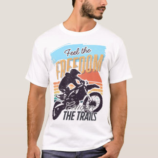 Feel The Freedom Black Rider Red Sunset Ride T-Shirt