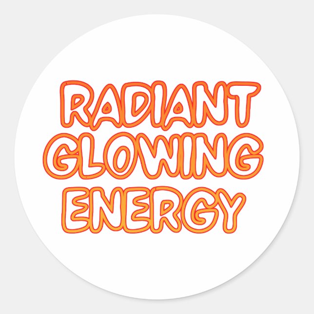 Feel the Glow Classic Round Sticker (Front)