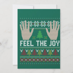 Feel The Joy Ugly Holiday Design Invitation