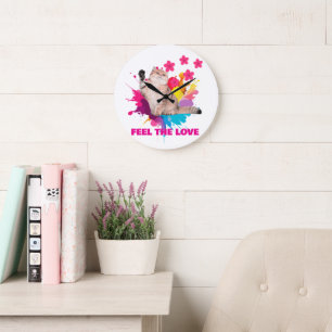 Feel the Love Beautiful Design Large Clock