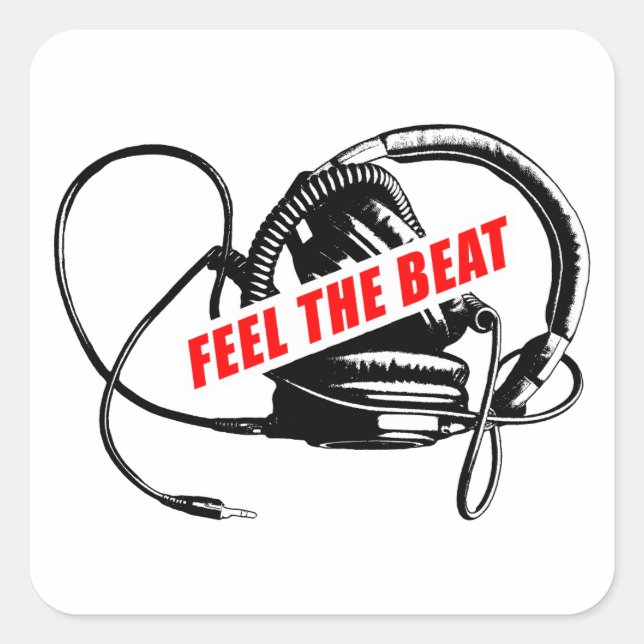 Feel the Music: Concept Graphic Print Square Sticker (Front)
