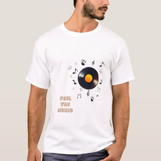Feel the Music – Retro Vinyl Art T-Shirt