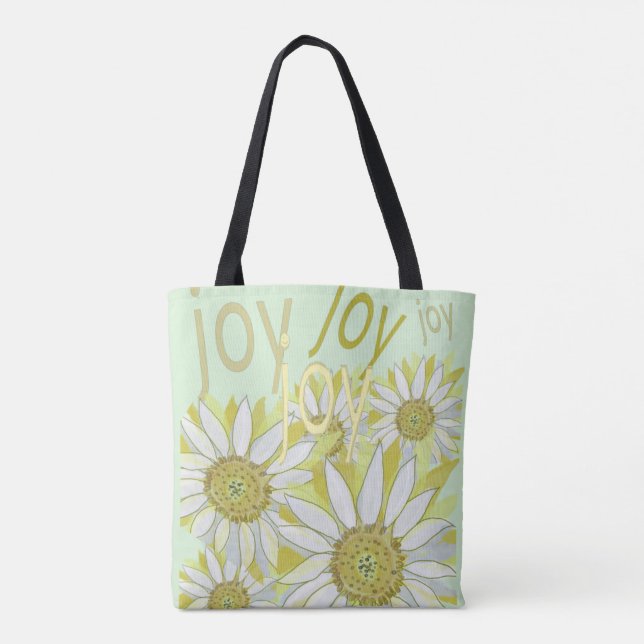 Feel the Natural Joy Celebrate Flowers  Tote Bag (Back)