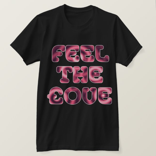 Feel The £ove - Rings Texture T-Shirt (Design Front)