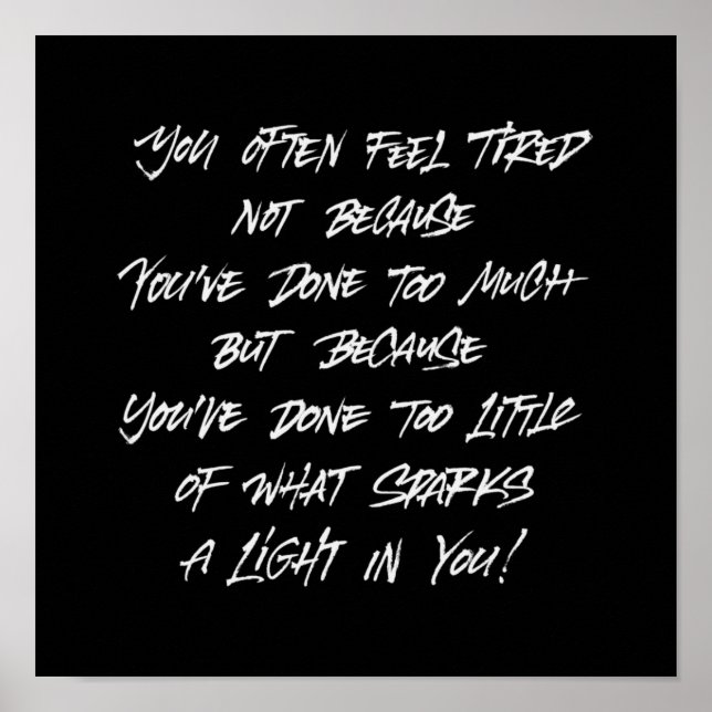 Feel tired poster (Front)