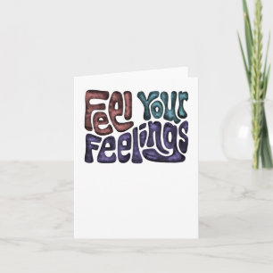 Feel Your Feelings Word Art Sticker Card
