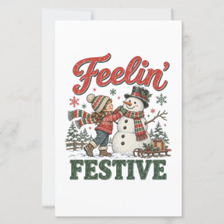 Feelin’ Festive Christmas Snowman Kids