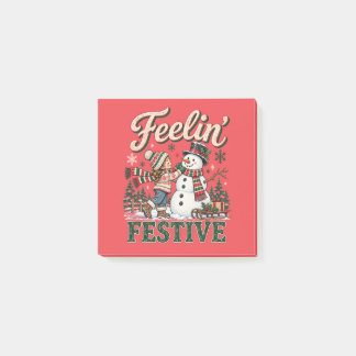 Feelin’ Festive Christmas Snowman Kids Post-it Notes