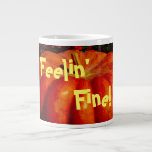 Feelin' Fine Pumpkins on a Large Coffee Mug
