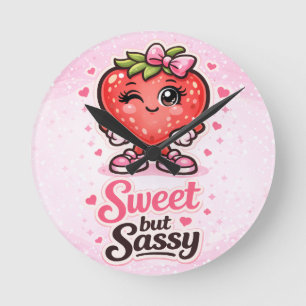 Feelin Fruity - Sweet but Sassy - Foodie Fiends Round Clock