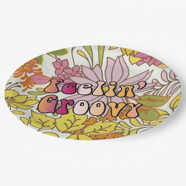 Feelin' Groovy Paper Plate (Angled)