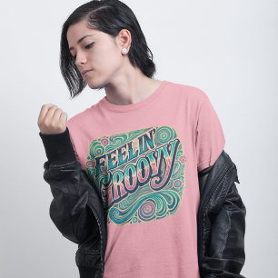Feelin' Groovy Retro 70s Vintage Psychedelic T-Sh Tri-Blend Shirt