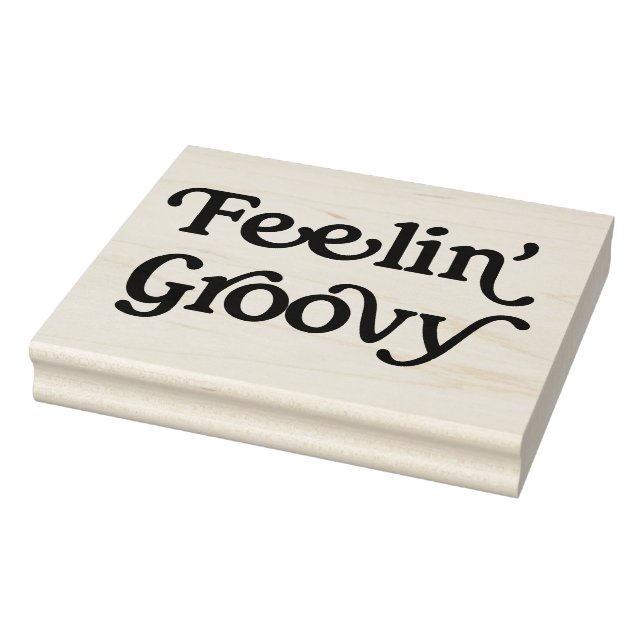 Feelin' Groovy Rubber Art Stamp (Stamp)