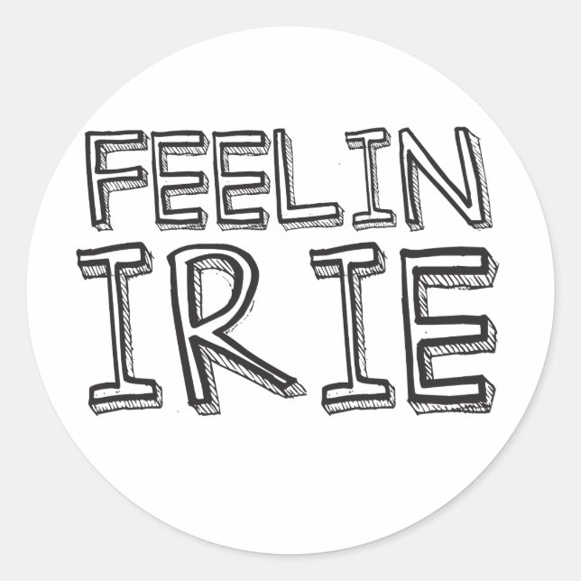 Feelin' Irie Classic Round Sticker (Front)