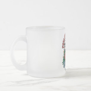 Feelin’ Jolly Christmas Sant Frosted Glass Coffee Mug