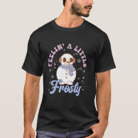 Feelin Little Frosty Snowman Groovy Retro Christma