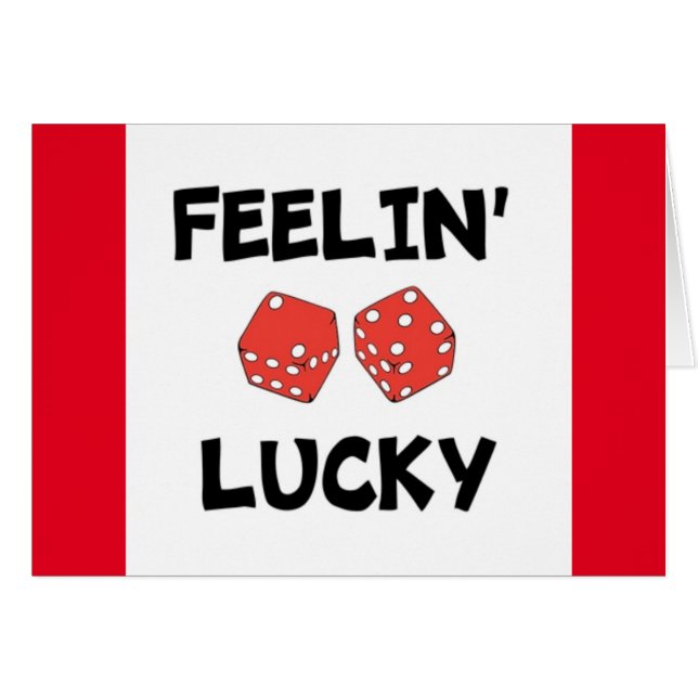 "FEELIN' LUCKY" DICE (Front Horizontal)