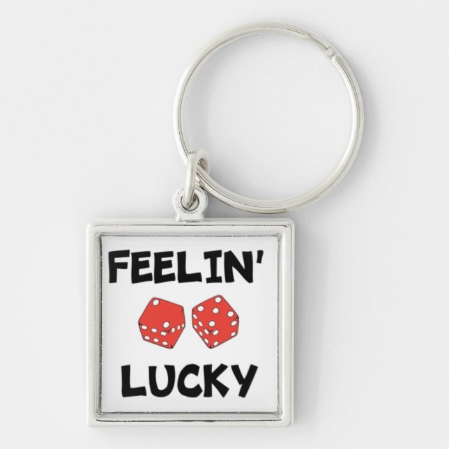 "FEELIN' LUCKY" DICE KEY RING (Front)