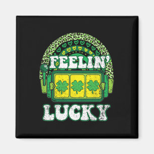 Feelin Lucky St Patricks Day Shamrock 4 Leaf Clove Magnet