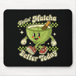 Feelin’ Matcha Better Today Kawaii Cute Boba Bubbl Mouse Mat