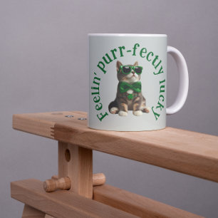 Feelin' Purr-fectly Lucky Cat Coffee Mug