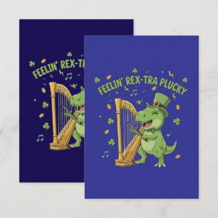 Feelin' Rex-tra Plucky Funny St. Patrick's Day Thank You Card