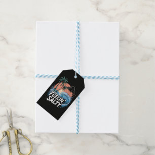 Feelin Salty Beach Summer Vacation 70S Gift Tags