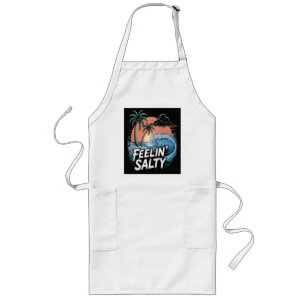 Feelin Salty Beach Summer Vacation 70S Long Apron