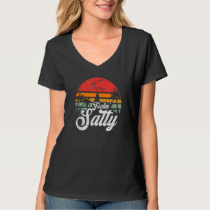 Feelin' Salty Funny Jamaica Rasta Reggae Surfing L T-Shirt