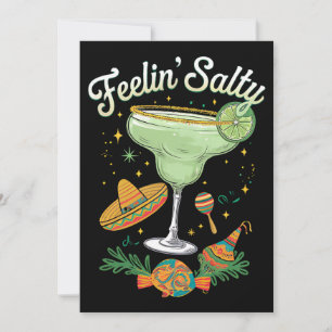 Feelin' Salty Margarita Funny Cinco De Mayo Invitation