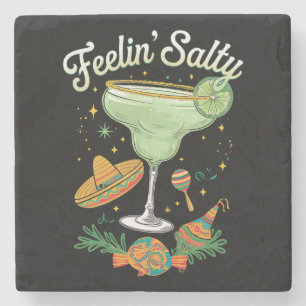 Feelin' Salty Margarita Funny Cinco De Mayo Stone Coaster