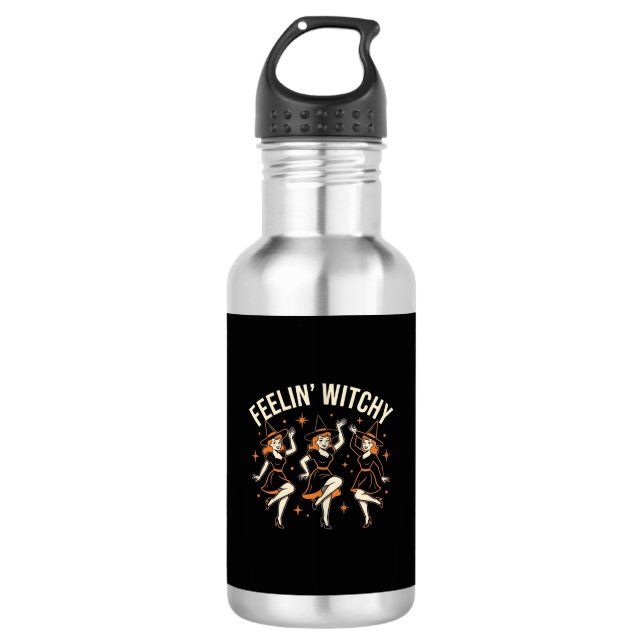 Feelin’ Witchy Halloween Witch Dance 532 Ml Water Bottle (Front)