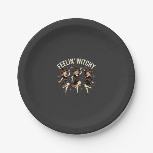 Feelin’ Witchy Halloween Witch Dance Paper Plate