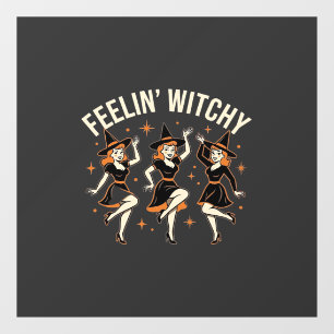 Feelin’ Witchy Halloween Witch Dance Window Cling