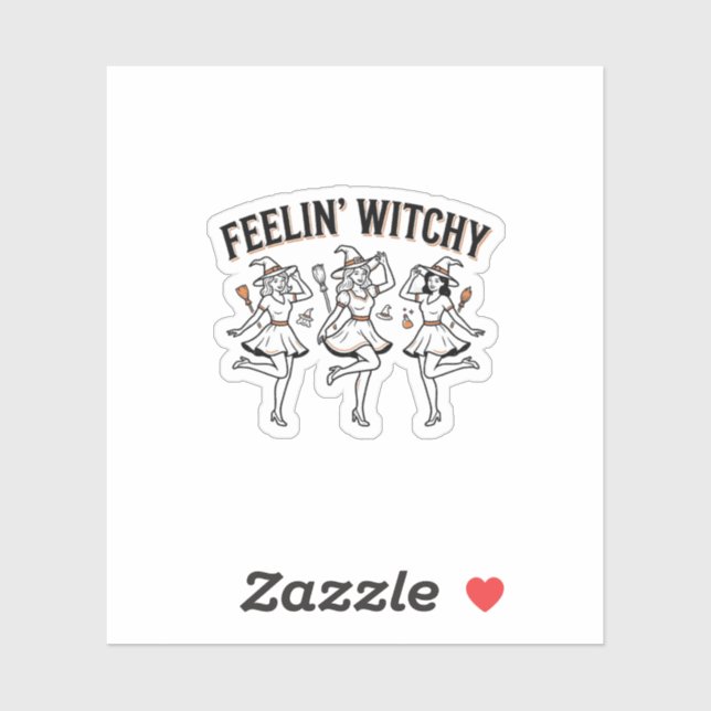 Feelin Witchy Retro Halloween Witches (Sheet)