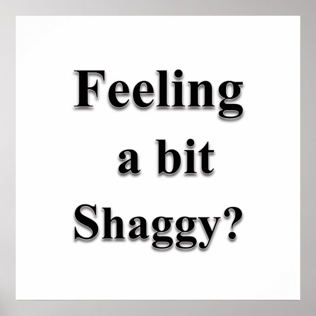 Feeling a Bit Shaggy Poster Matte (Front)