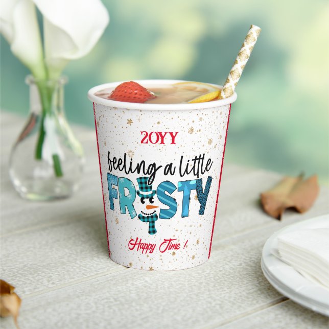 Feeling A Little Frosty Customise Paper Cups (Insitu)