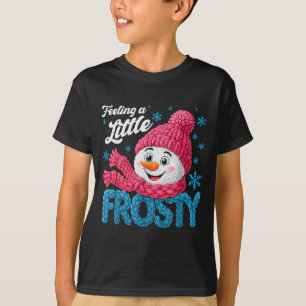 Feeling A Little-frosty Cute Retro Snowman Christm T-Shirt