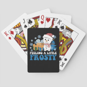 Feeling a Little Frosty Snowman Snow Christmas Playing Cards