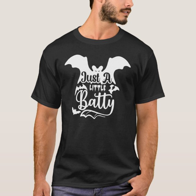 Feeling Batty   Bat Halloween T-Shirt (Front)