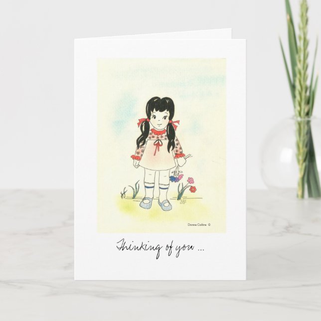Feeling Better Little Girl Card (Front)