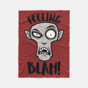 Feeling Blah Nosferatu Vampire Fleece Blanket