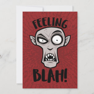 Feeling Blah Nosferatu Vampire Holiday Card