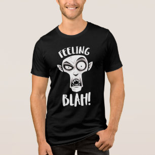 Feeling Blah Nosferatu Vampire In White Tri-Blend Shirt