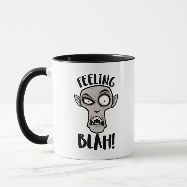 Feeling Blah Nosferatu Vampire Mug (Left)