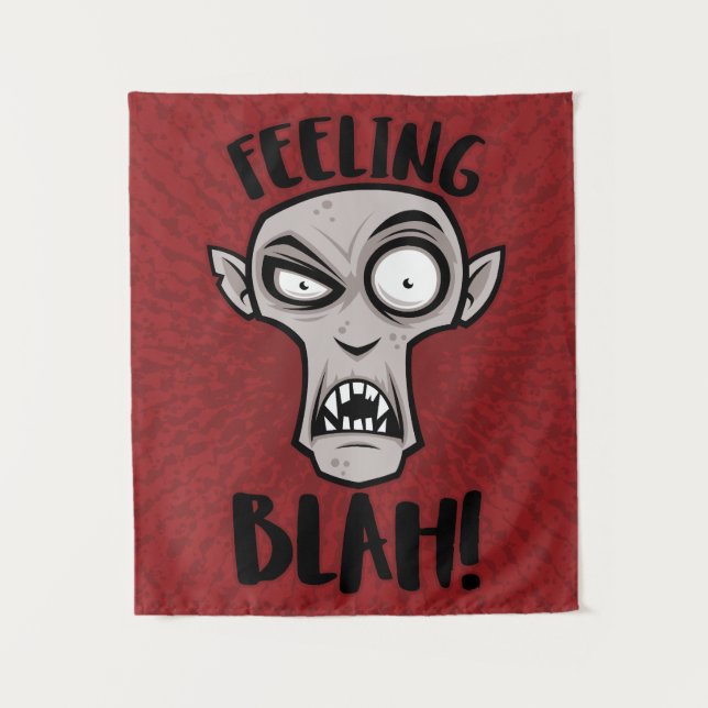 Feeling Blah Nosferatu Vampire Tapestry (Front)